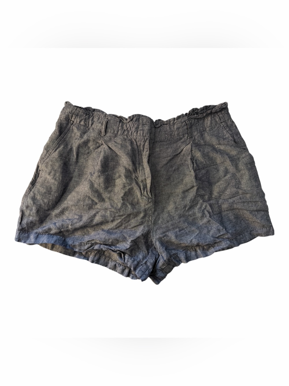 Loft Casual Elastic Waist Navy Linen Blend Shorts